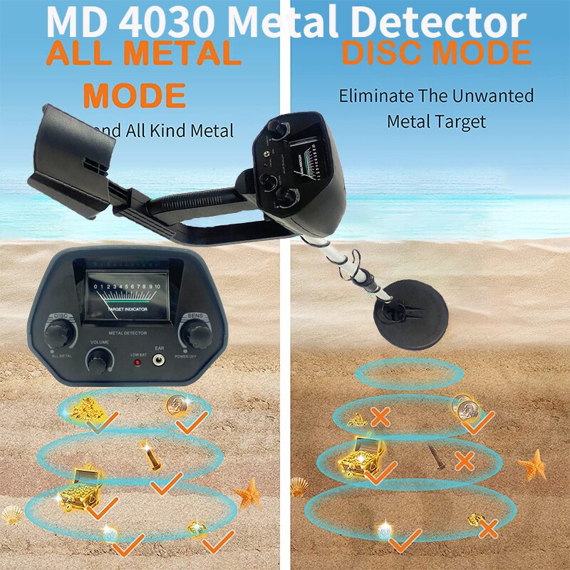 Md4030 metaldetektor guld skattedetektor underjordisk metaldetektor hunter tracker seeker metalkredsløbsdetektor  md5090