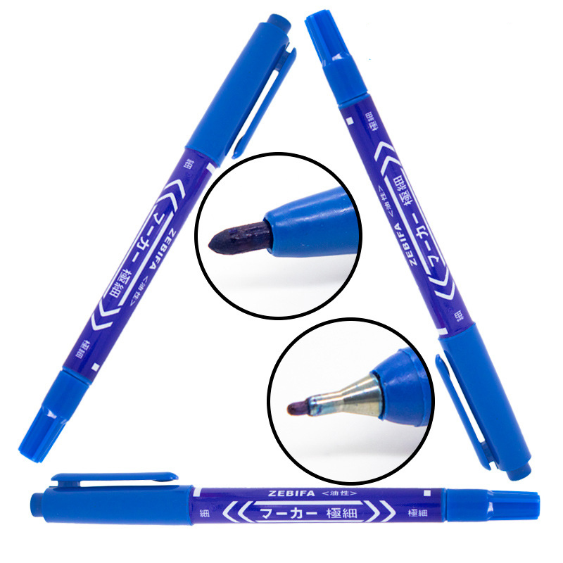 3/5 szt Białe pisaki Markery Permanentne markery z głębokimi otworami Tłuste wodoodporne długopisy z długą główką robić malowania skał Kamień Ceramiczne drewno: FIOLETOWY