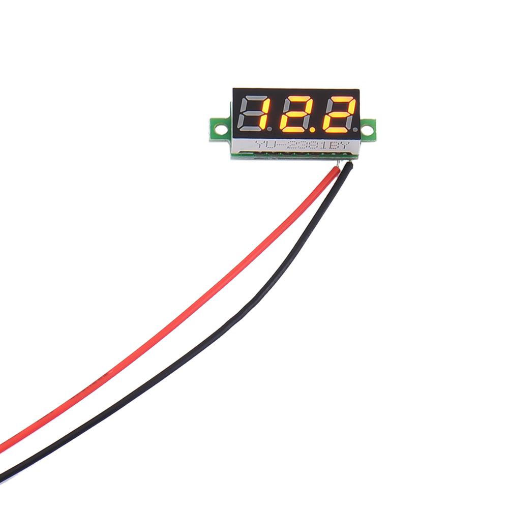 LED Digital Voltage Voltmeter DC 0-30V 2 Wire LED Display Digital Voltmeter #BO: Yellow