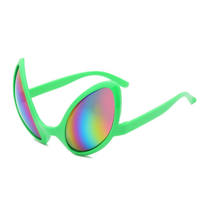 Sjove aliens kostume briller regnbue linser og solbriller halloween fest rekvisitter  f3md: C