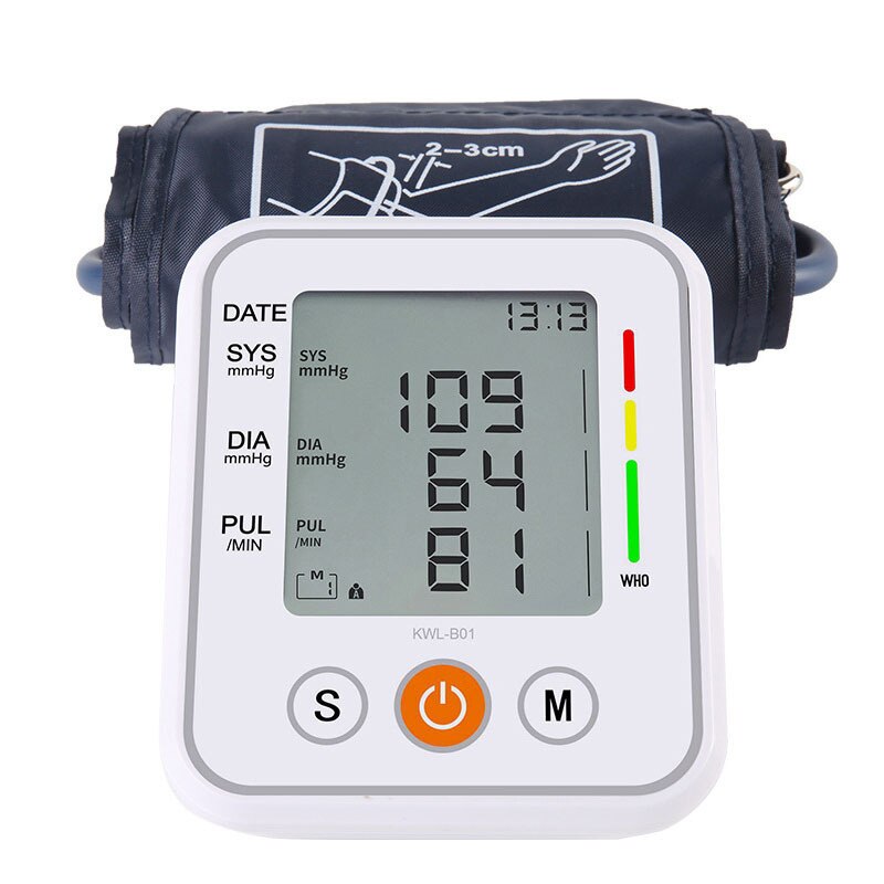 Automatische Bloeddrukmeter Pulse Gauge Meter Bp Hartritme Tonometer Digitale Lcd Bovenarm Bloeddrukmeter