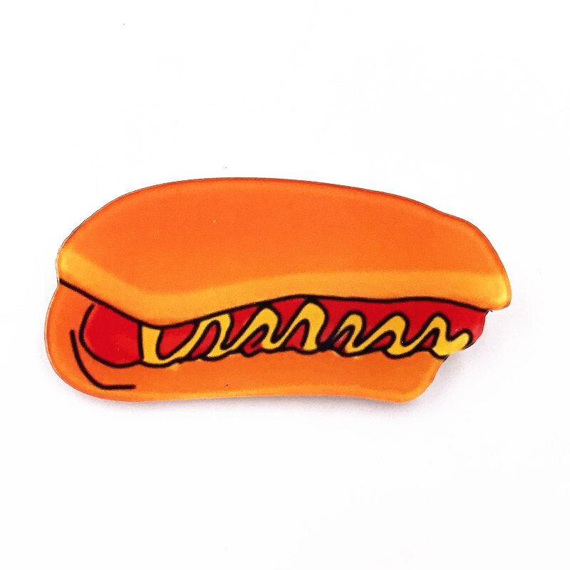 1Pcs Harajuku Tempura Voedsel Icoon Broche Kleurrijke Badge Acryl Cola Icoon Pin Voor Decoratie Op Rugzak Kleding Sjaal Partij: Transparant