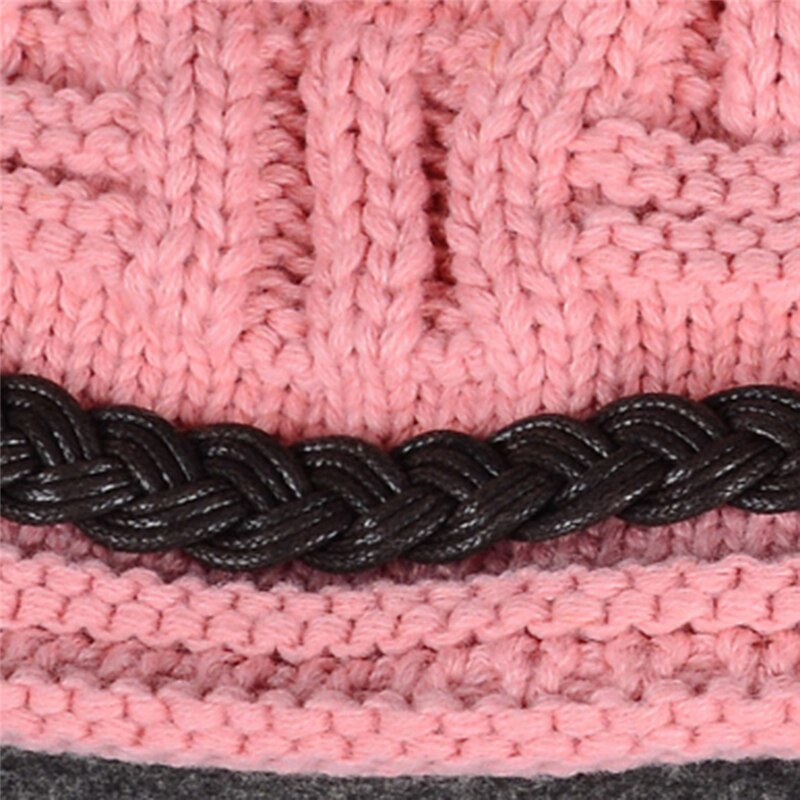 GAOKE 1Pcs,Woman Knitting Earmuffs Hat, Winter Pure Manual Warm Cap, Five Color, Christmas