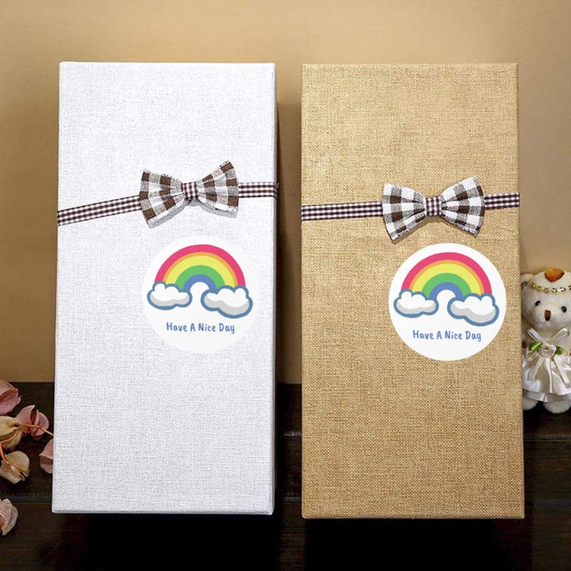 500pcs Have a Nice Day Stickers Round Seal Label for Small Shop Wedding Package