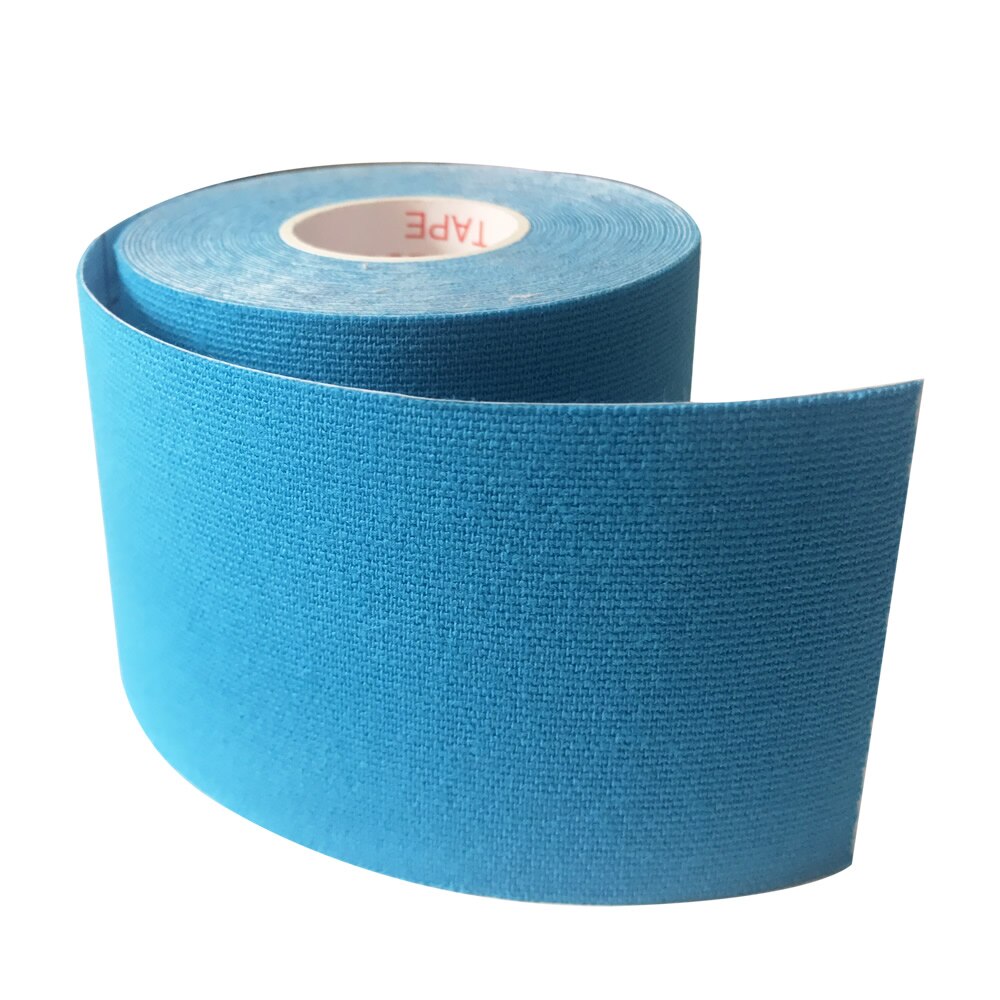 10 rullar 5cm*5m terapeutisk sport kinesiologitejp vattentät elastisk muskeltejp för tyngdlyftning axel knä armbåge ankel: 10 st himmelsblå