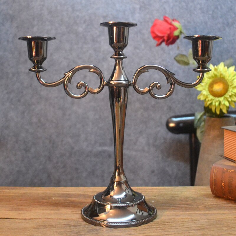 Portavelas nórdico de cobre dorado, moderno, para comedor de noche, mesa de mesa, boda, tres cabezas, Porta Velas, decoración del hogar, BE50CD: style4