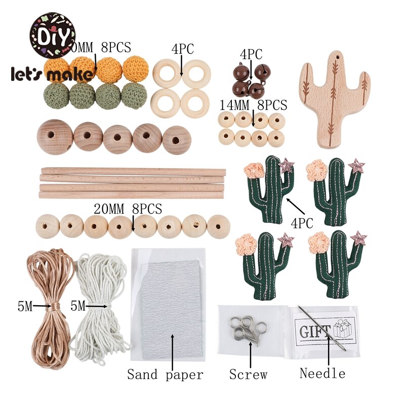 Lassen'S Machen 1einstellen Holz Ring Tuch Cantus Buche Holz Häkeln Perlen Baby Krippe Handy, Mobiltelefon Bettwäsche Rassel BeißRing Spielzeug Holz beißRing: 01