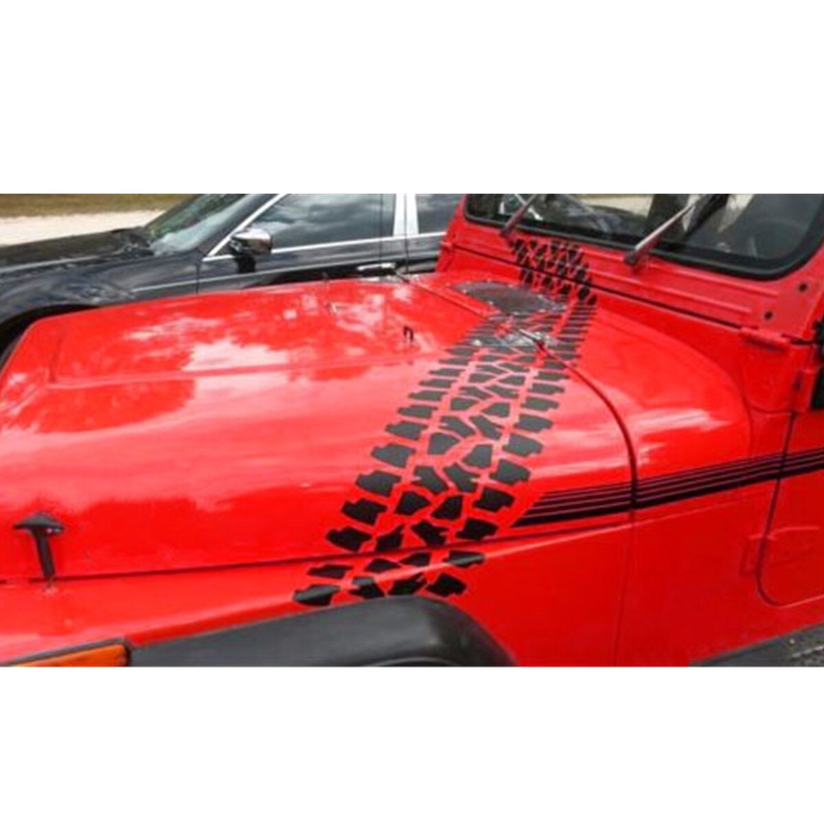 Loopvlak Decals 4x4 Truck voor Jeep Hood Body Vinyl Grafische Sticker 8 "x 23" Grote