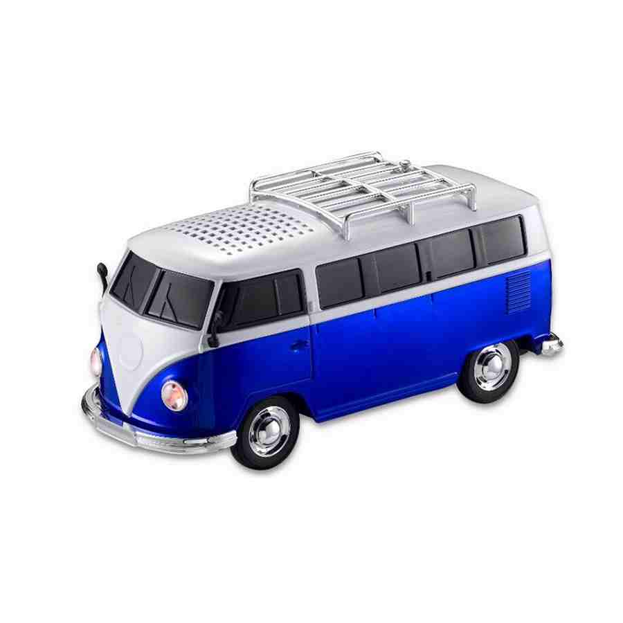 Kleurrijke Mini Bluetooth Speaker Auto Vorm Mini Bus Speaker Ondersteuning Fm + U Disk Insert Card Mini Speaker Mp3 Speler rood: Blauw