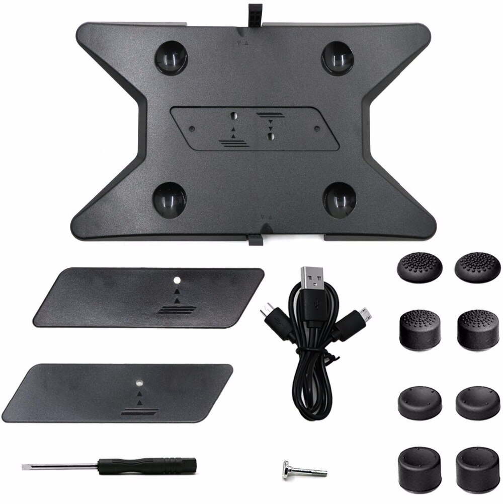 PS4 Pro / PS4 Slim Vertical Stand 2in1 with Dual Controller Holder Station and Dual Micro USB Charging Cable for PS4 Slim Pro