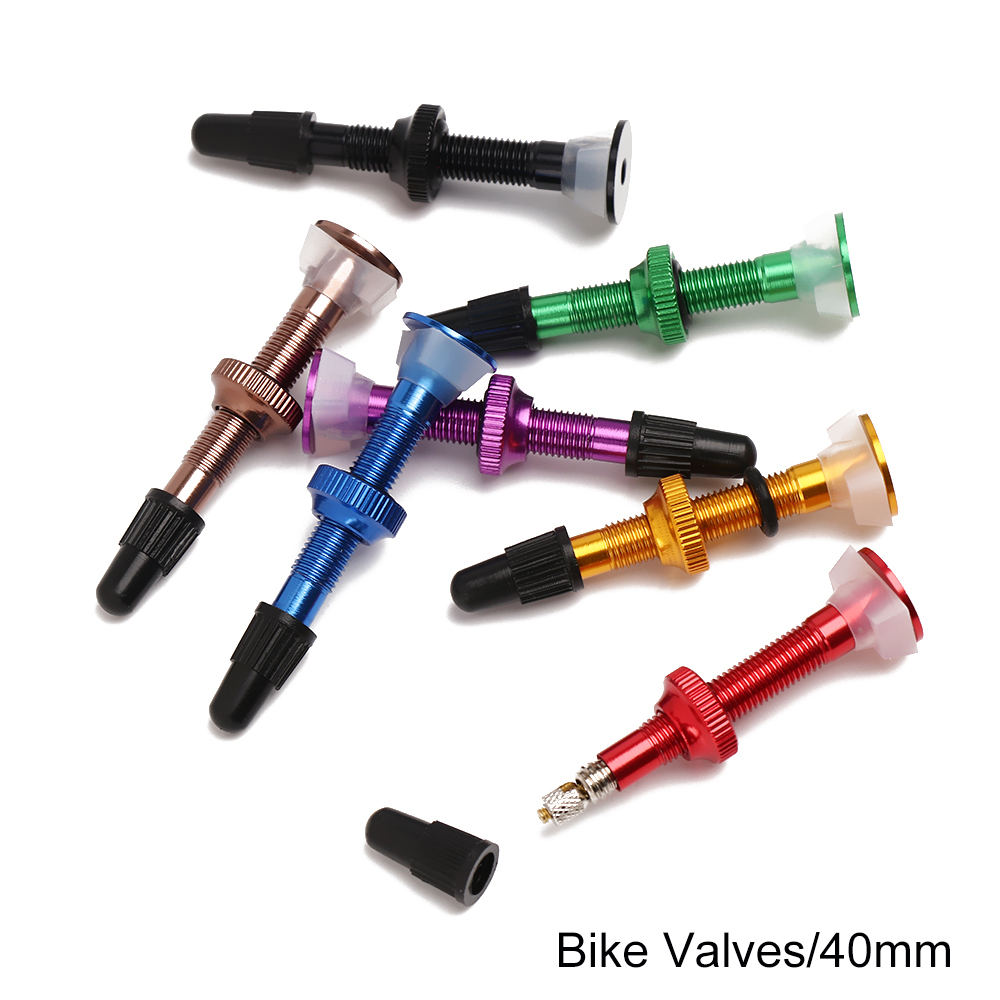 BOLANY 1 Pair Bicycle Valve 40mm /60mm MTB Road Bike Extender Valves Tubeless Vacuum Nozzle Aluminum Alloy Sealant Accessories