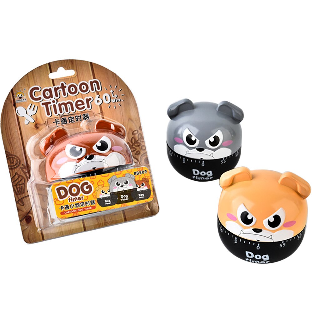 Dog timer Kitchen Timer Alarm Clock Mechanical Clockwork Cartoon Dog Soup Timer Cartoon Electronic Clock Dog