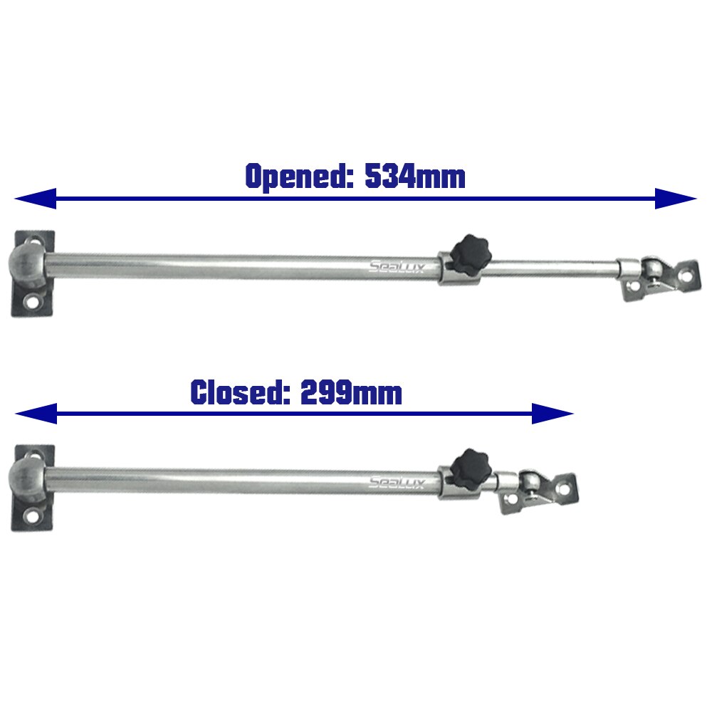Sealux Hatch adjuster 299mm(17inch) to 534mm(23.5inch) Stainless steel for Yacht Boat accessory Marine hardware