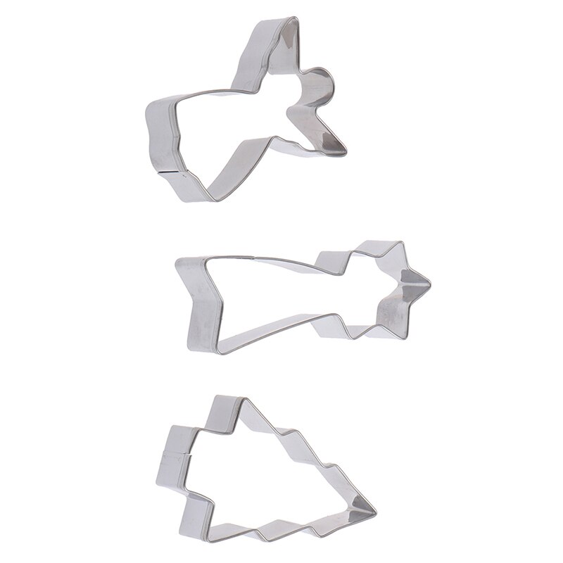 6 stks Kerst Cookie Cutter Rvs Cut Candy Biscuit Mold Koken Gereedschap Kerst Thema Cutters Bakvorm