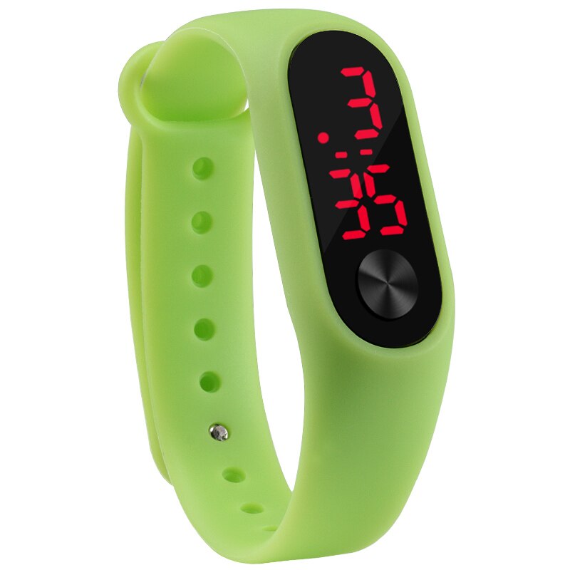 Ich bin Freien Einfache Sport rot LED Digital Armbinde Uhr Männer Frauen Bunte Silikon Uhren freundlicher freundlicher Armbanduhr: Grün