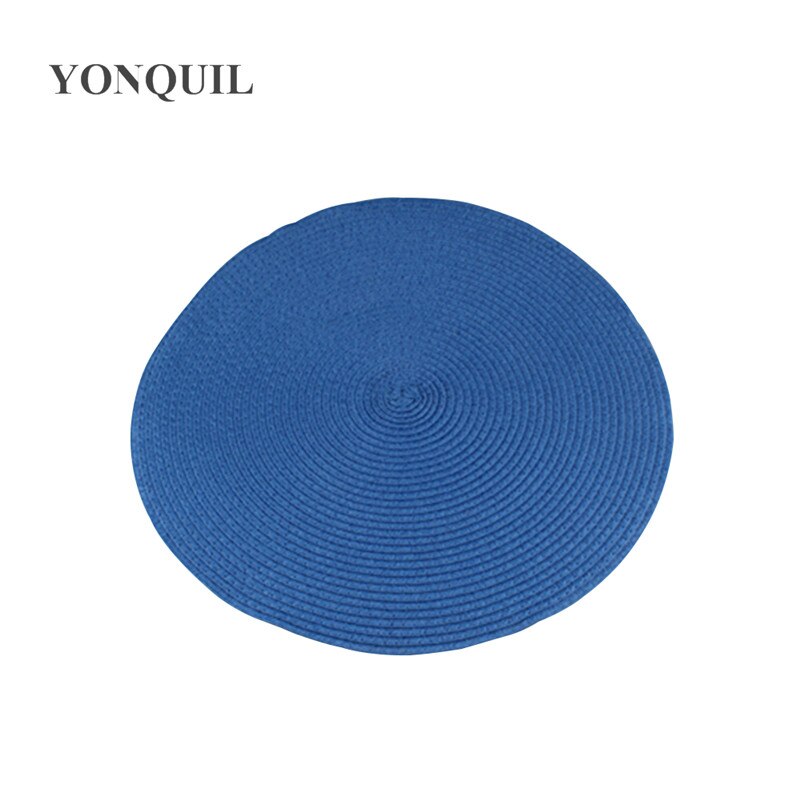 Base fascinator redonda feminina de 15cm, chapéu para casamento e noiva, acessório para cabelo faça você mesmo: Azul