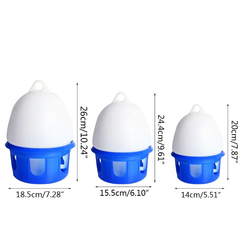 Bebedero automático para palomas para pájaros, bebedero portátil con mango, plástico duradero, fácil de llenar, botella de agua