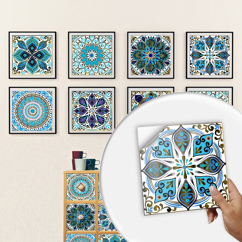 Tegel Sticker Keuken Zelfklevende 3D Behang Muurschilderingen Waterdicht Stickers Voor Woonkamer Badkamer Home Decor 10/15/20/30Cm