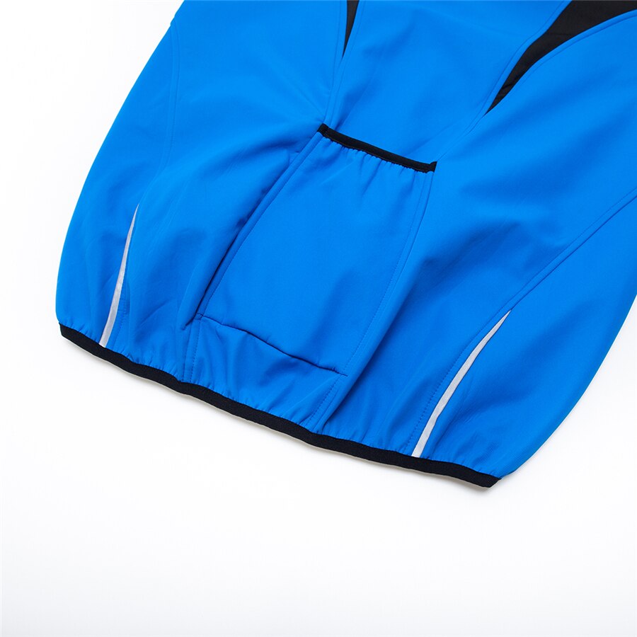 Reflective Windproof Cycling Jacket Men Blue Waterproof Coat Fleece Windbreaker Mountain Bike Bicycle Clothing Roupa Ciclismo