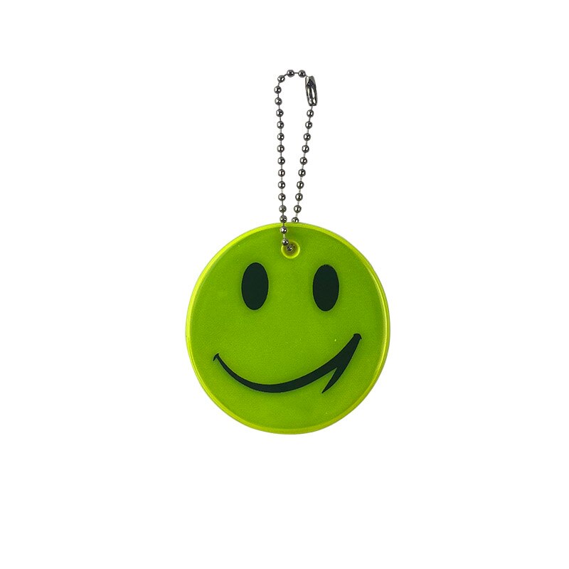 6cm schattige reflecterende smiley sleutelhangers, tashangers, accessoires, sleutelhangers voor zichtbaar verkeer, veilig gebruik 65mm: Geel