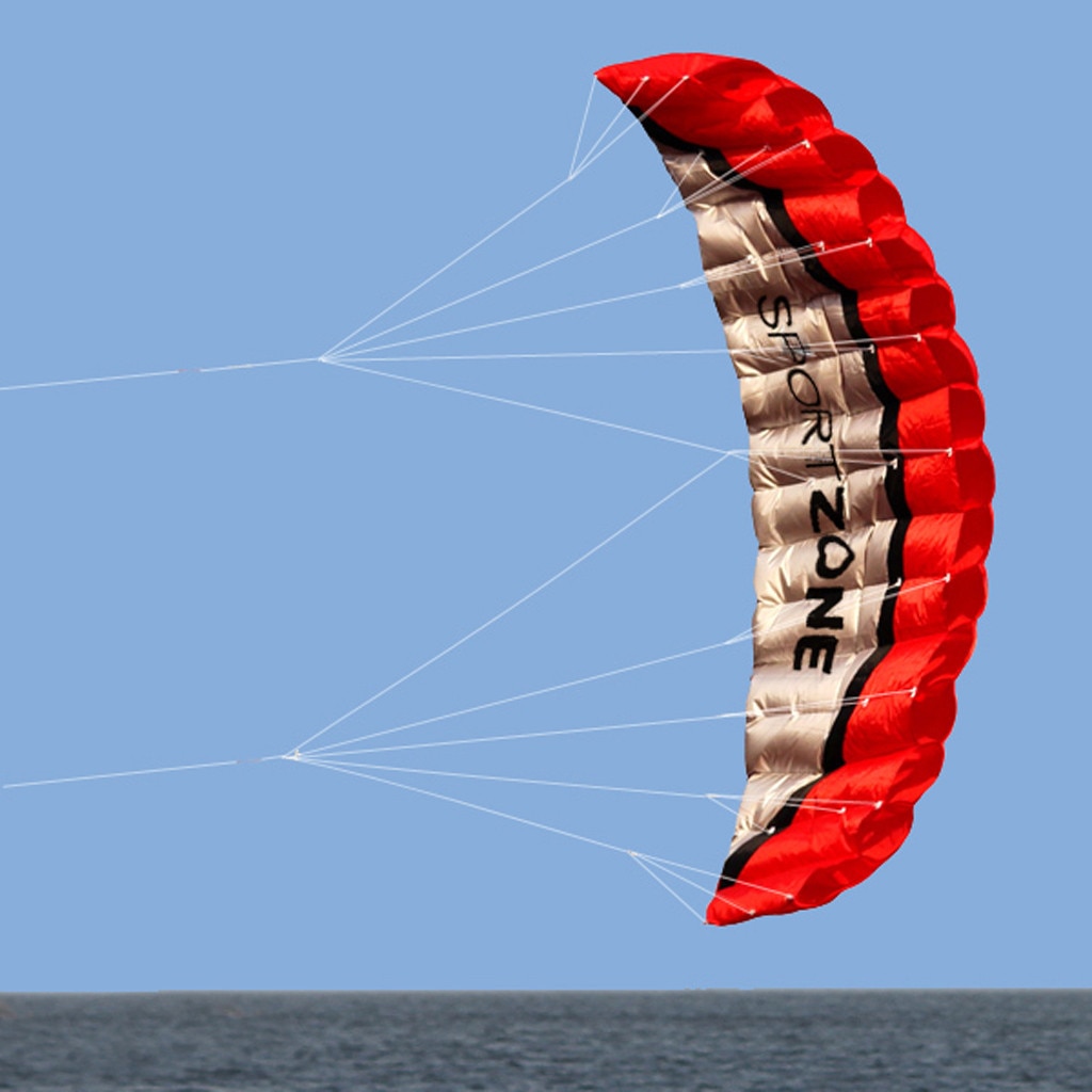 Kite 2,5 m línea Dual paracaídas acrobático deporte playa exterior Kitesurf volando juguetes azul grande niños cometas de juguete cometas para adultos