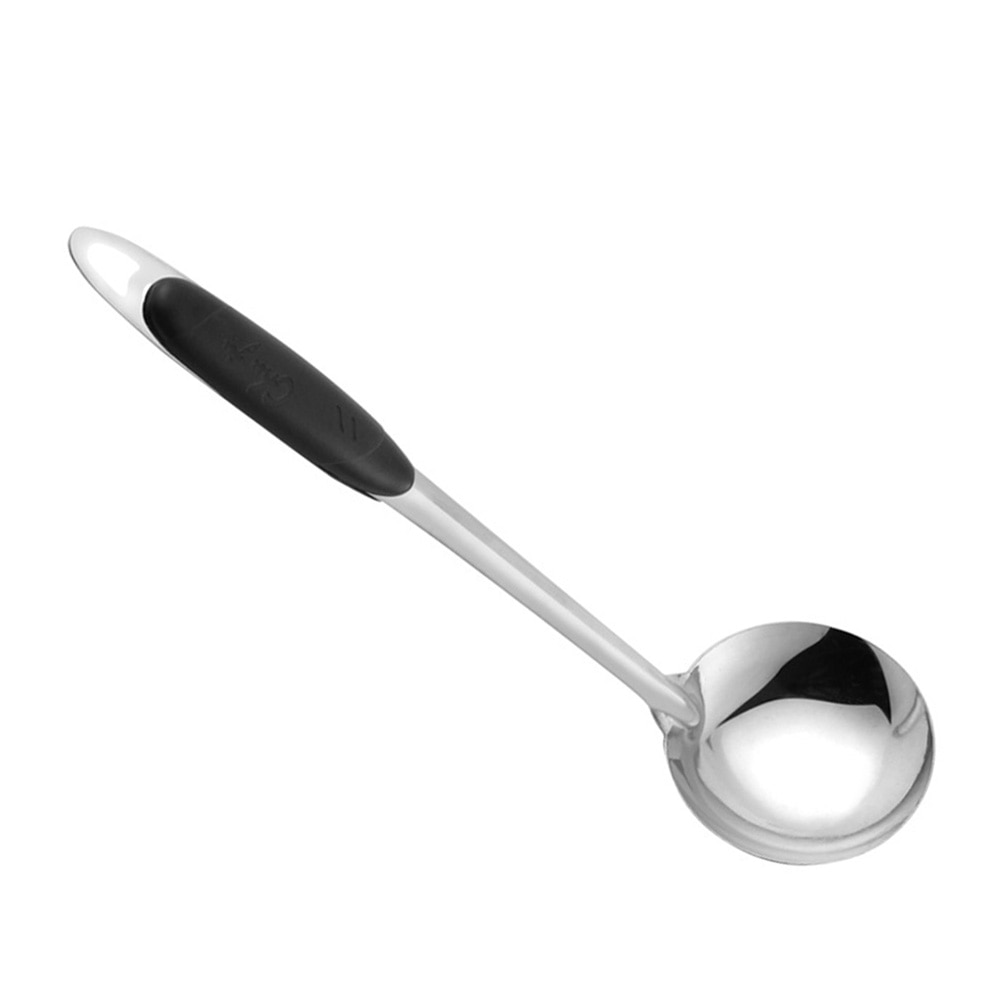 Cuillère à soupe suspendue en acier inoxydable | Ustensile à Long manche pour la maison, Pot , cuillère à soupe épaisse pour Restauran de cuisine 1 pièce