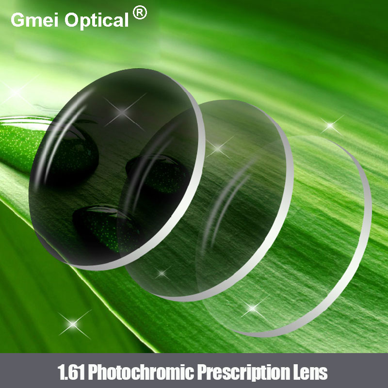 1,61 photochrome Einzigen Vision Rezept Optischen Brillen Linsen mit Schnelle Farbe Ändern Leistung