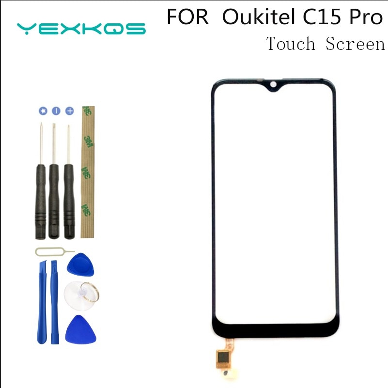 Mobile Touch Screen For Oukitel C15 Pro TouchScreen Phone Front Glass 6.088''Digitizer Panel Sensor Repair Tools
