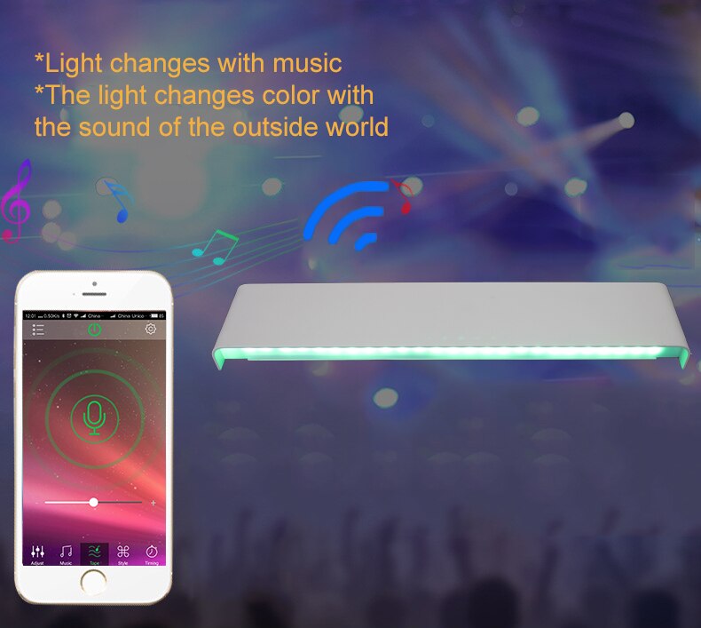 Muur Gemonteerde LED Wandlamp Indoor LED RGB Kleurrijke Verlichting Muurschildering Armatuur Achtergrond Wandlamp voor Thuis Hotel KTV Bar ZBD0001