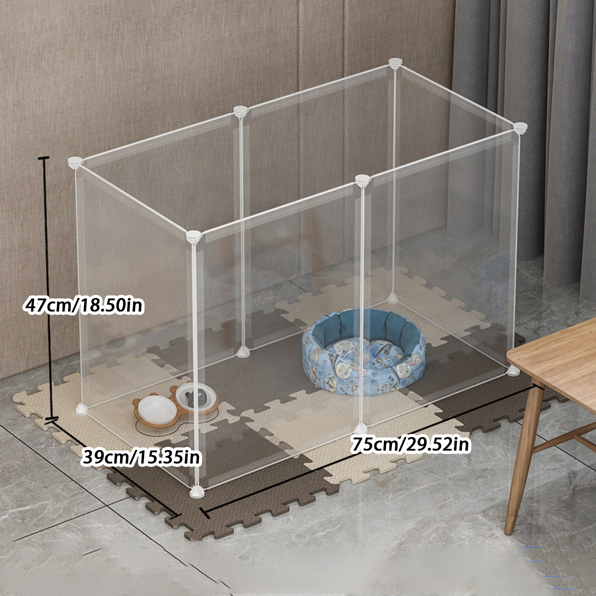 Clôture d'intérieur pour animaux de compagnie avec toilettes pour chien et chat, garde-corps de porte d'isolation gratuit, clôture pour chien de petite et moyenne taille: Rouge