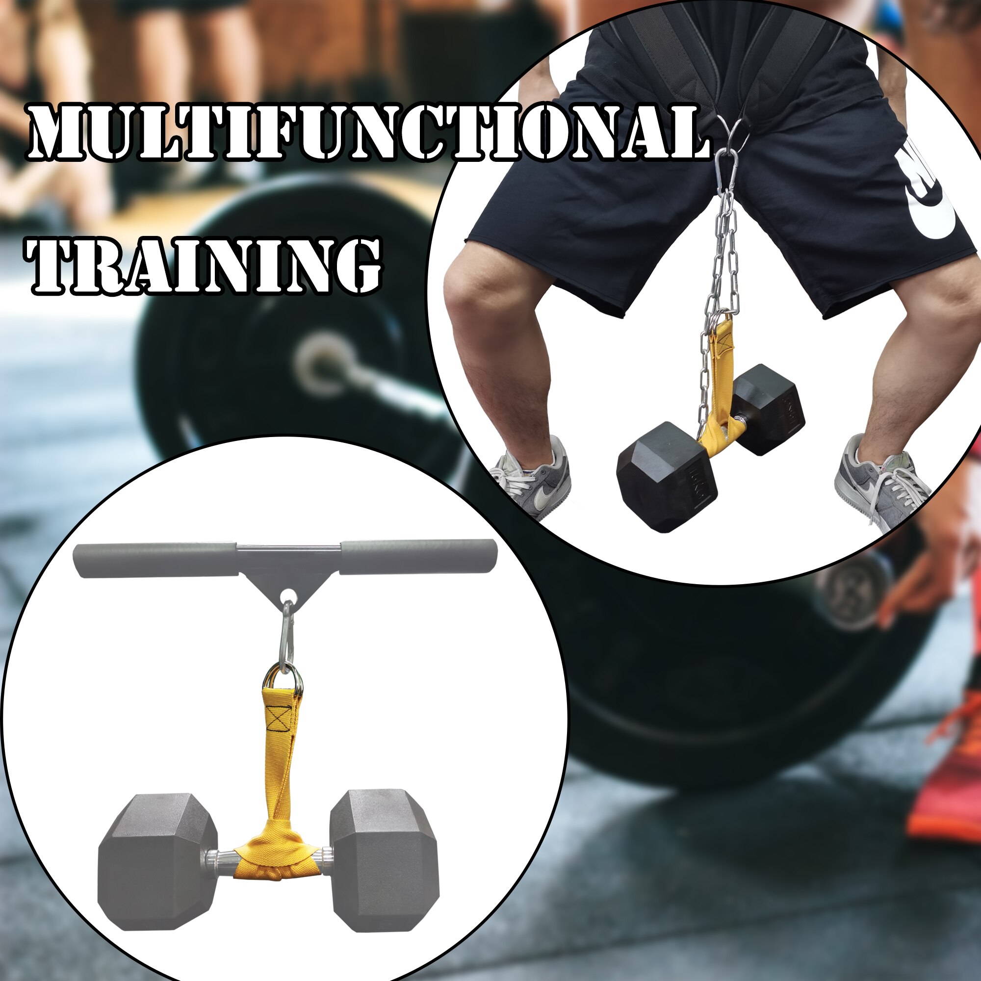 halteres para musculação academia equipamento Cinto de levantamento de peso correia de carregamento para kettlebell haltere treinamento de peso conectar alça webbing acessórios de fitness