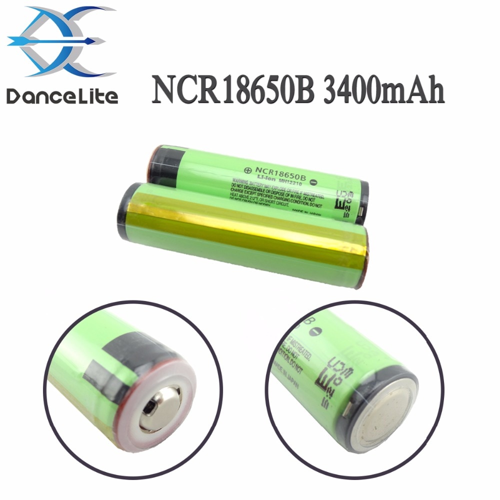2PCS Original NCR18650B Li-ion MH12210 3400mAh 18650 Battery with Double-MOS PCB for Panasonic