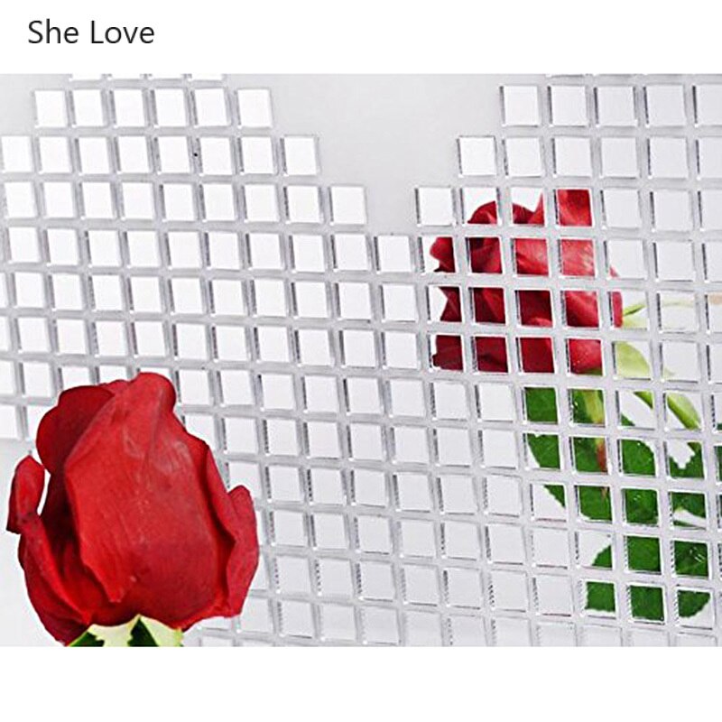 Chzimade 100 stk / lot mini firkantet glas spejl mosaikfliser 2 x 2cm til diy hjemmekunstartikler boligindretning