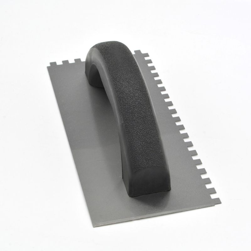Multifunctionele Rvs Beton Troffel Handheld Vierkante Notch Stukadoors Getande Spatel Float Betegelen Tool