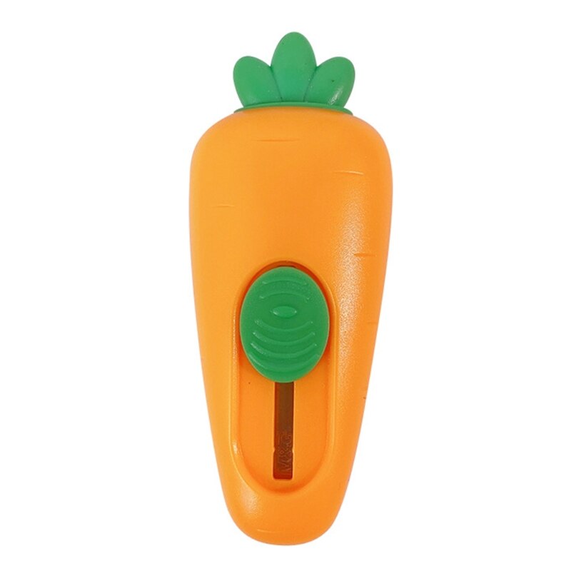 Portable Retractable Utility Knife Auto Spring Back Carrot-shaped Safety Package Box Opener School Office Supplies: A