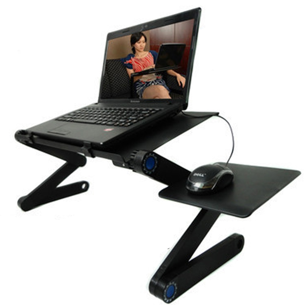 Laptop Table Stand Adjustable Foldable Ergonomic Tablet Stand Notebook Desk bed Holder for MacBook Lenovo with Mouse Pad