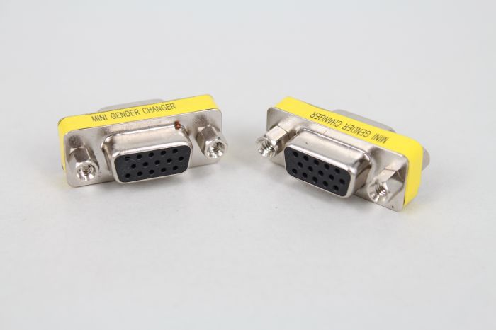 DB15 3 filas de puerto paralelo VGA SVGA conector 15 Pin D Sub hembra a hembra Mini Gender Changer