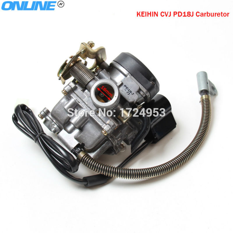 Keihin CVK PD18J 18mm Carburetor Fit Motorcycle GY6 50cc Scooter Moped PD18 Engine 139QMB 139QMA ABM IRBIS BAJA