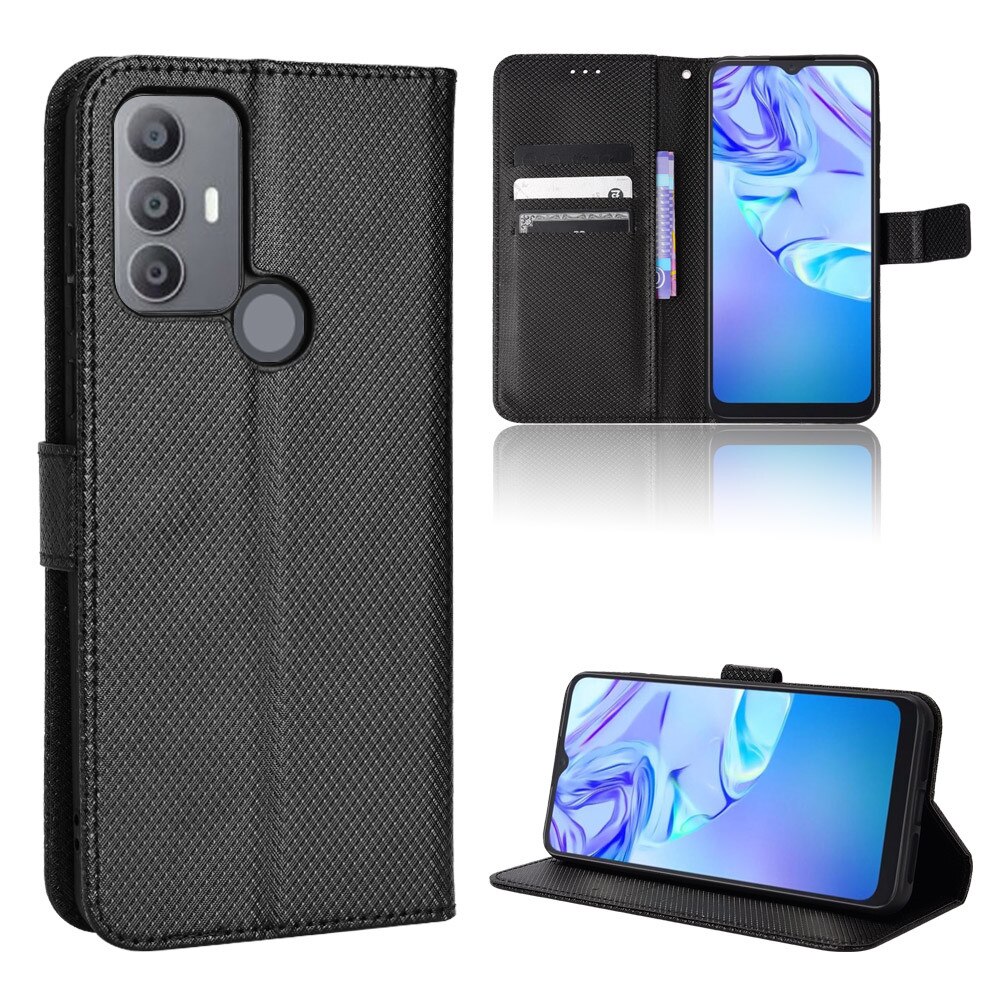 Per TCL 30E custodia Flip di lusso con motivo a diamante custodia in pelle PU portafoglio custodia per TCL 30 E TCL30E borsa per telefono