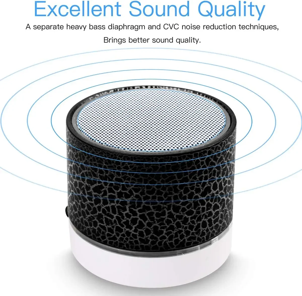 2024 neueste neue Mini-Crack Bluetooth Audio tragbare Plug-in Subwoofer Sound LED Licht drahtlose Lautsprecher