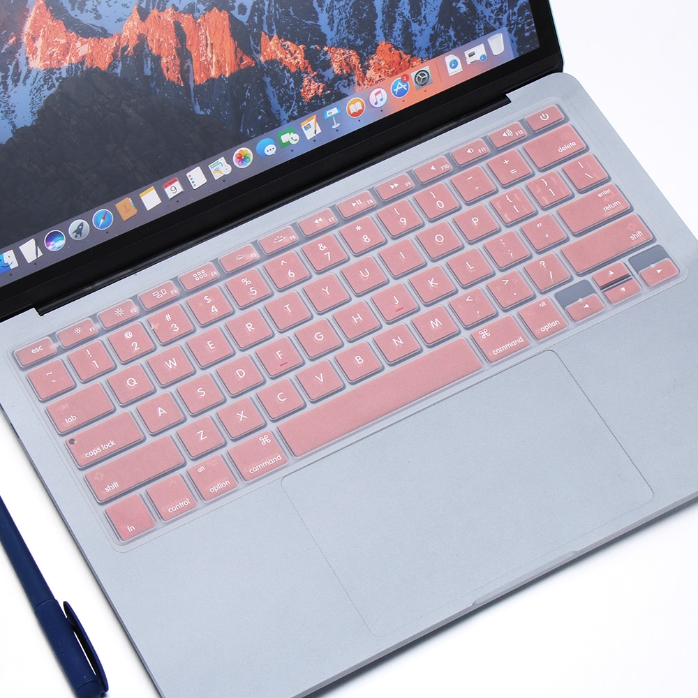10 färger mjuk silikon tangentbordsfodral klistermärken film för apple macbook pro air 13 " 15 " 17 " eller äldre) datortillbehör