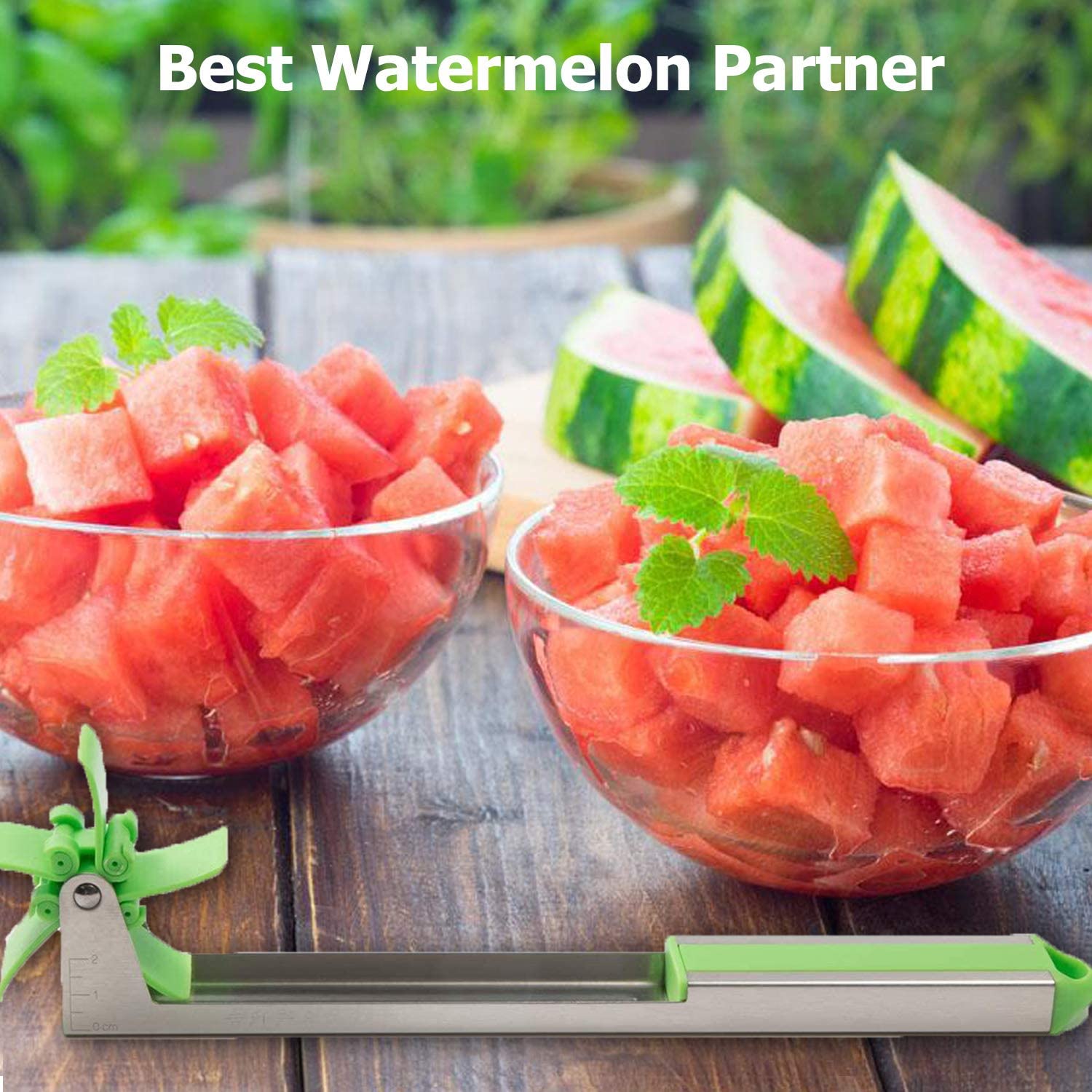 Vandmelon skærer multi melon skære maskine rustfrit stål vindmølle frugt husstand artefakt køkken værktøj