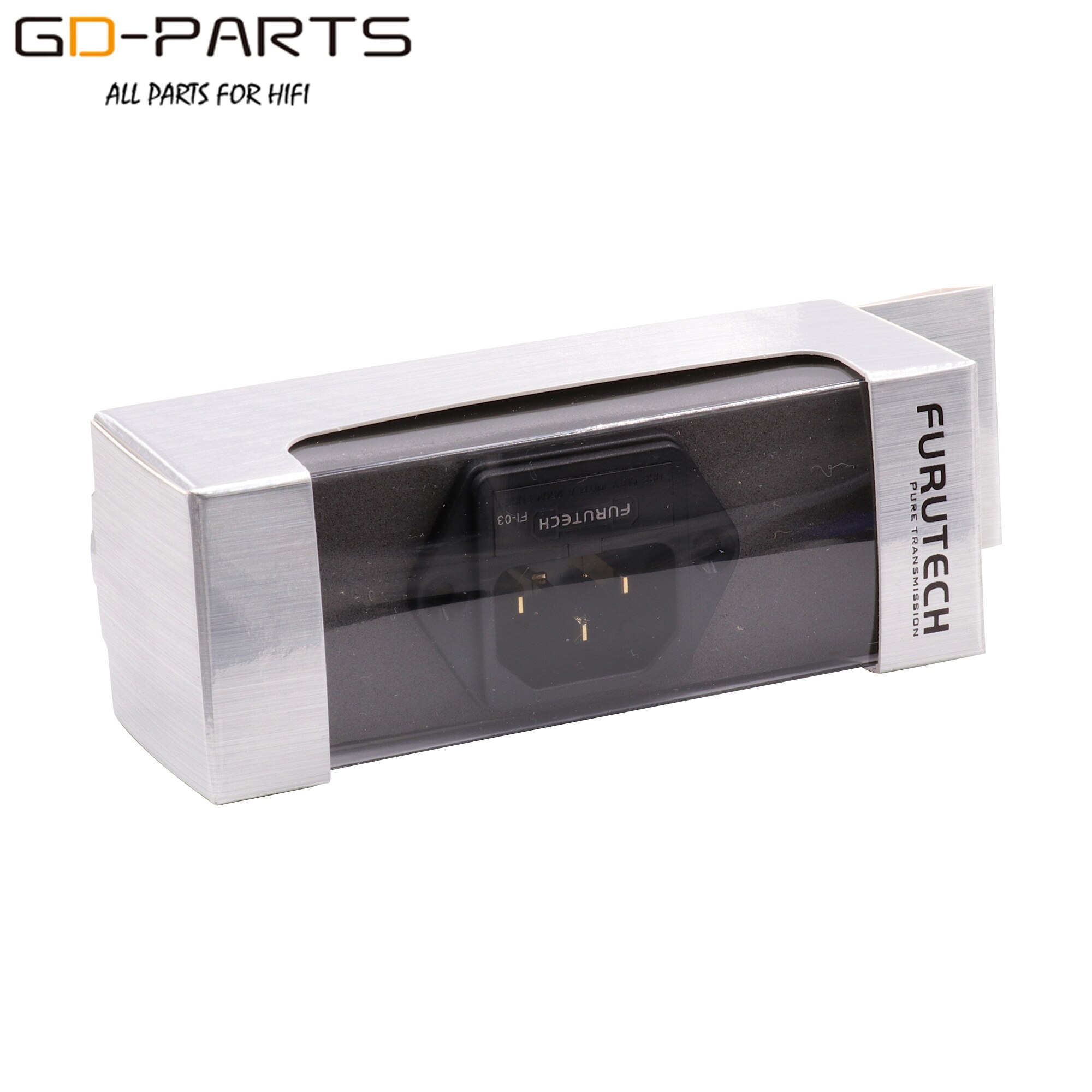 Brand Original FURUTECH FI-03 AC Power Plug socket IEC320-1 C14 Male With Fuse Holder Gold Rhodium Plated 10A 250V 1PC