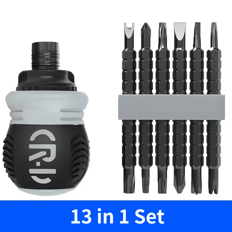 Mini-ratelschroevendraaier Magnetische kruiskopschroevendraaier met gleuf Arbeidsbesparende constructie Handgereedschap Omkeerschroevendraaier Industriële driver: YELLOW