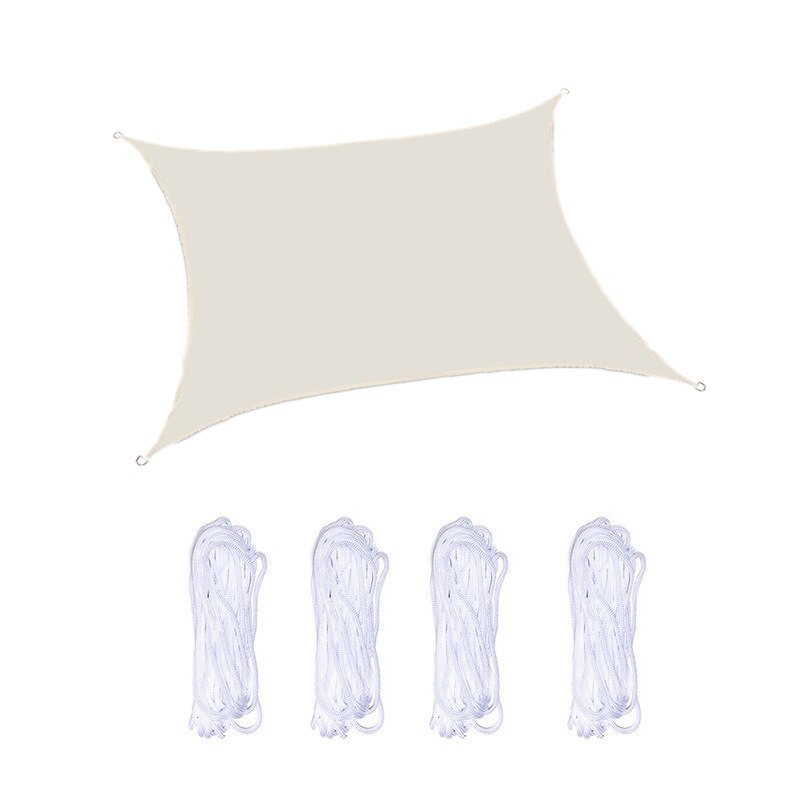 10X 10FT Square Awning Sun Shading Net UV Block Sun Shade Sail Perfect for Patio Outdoor Garden: White