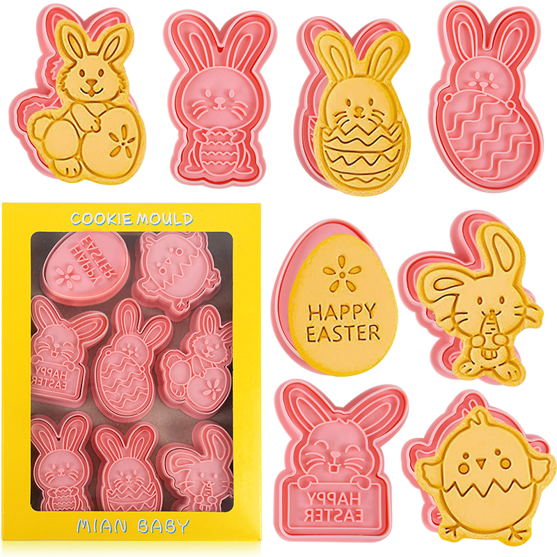 4/8 stücke Ostern Aus stecher bilden Ostereier Kaninchen KüKen Keks Fondant bilden für Ostern Party Kuchen Dekoration DIY Backwerk zeug