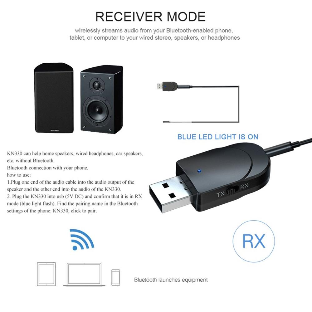 Wireless Audio Receiver Transmitter Two In One Adapter Tv Computer Speaker Car Audio Receiver Transmitter