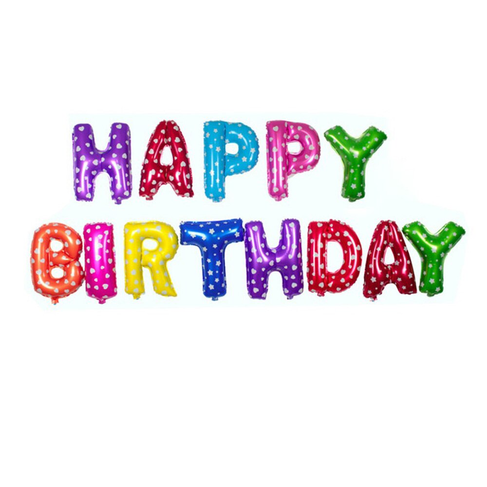 13pcs Happy Birthday Decoration Balloons Rose Gold Letter Foil Ballons Birthday Party Decorations Globos Balony Anniversary: MULTI