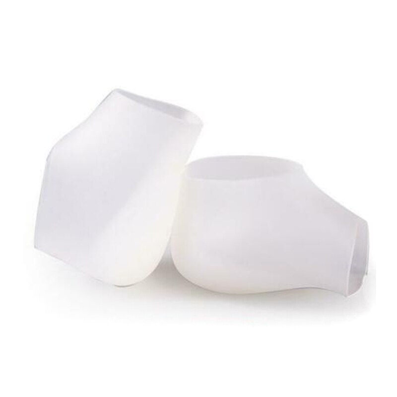 1 par usynlig højde øget indersål silikone hæl sokker til kvinder mænd indlægssåler 2-4cm indlægssåler til plantar fasciitis sko sål: Hvid 2cm