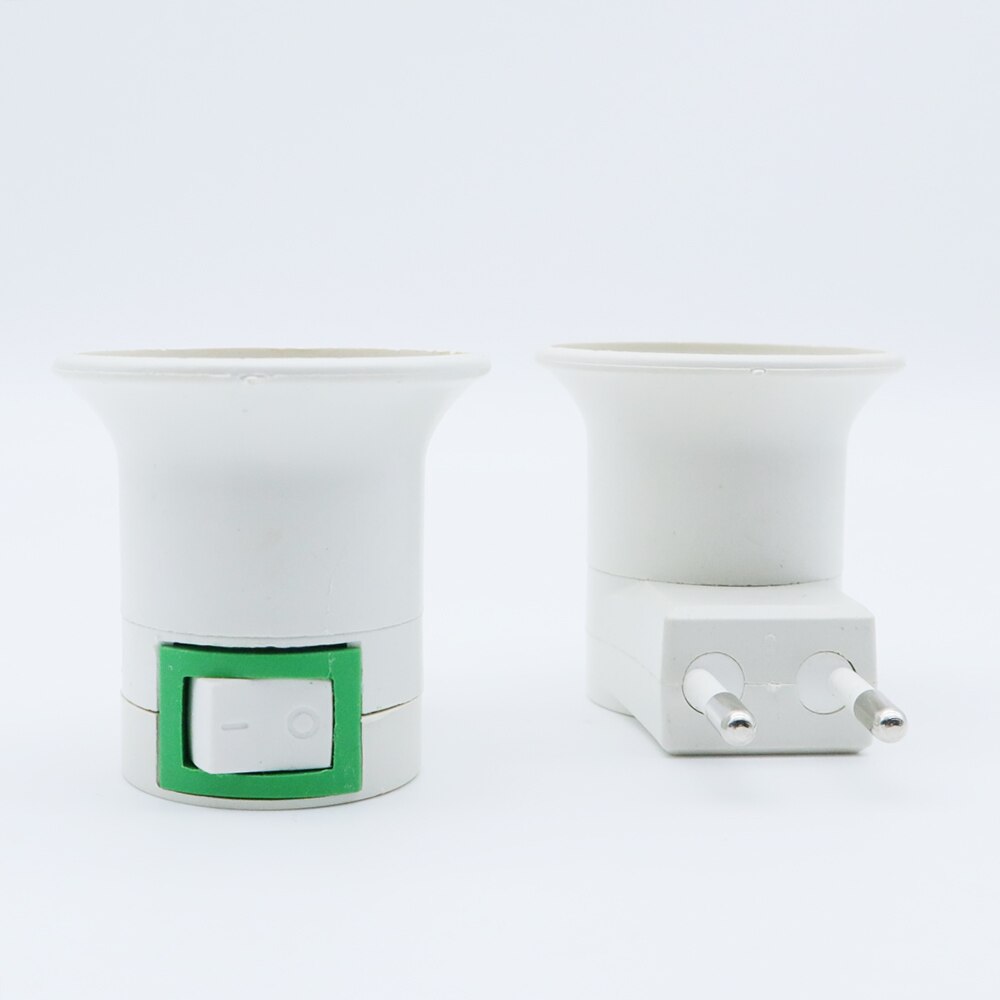 E27 Lamp Base E27 Bulb Light Wall Socket US/EU Plug With Power on/off Switch E27 female socket to EU plug adapter